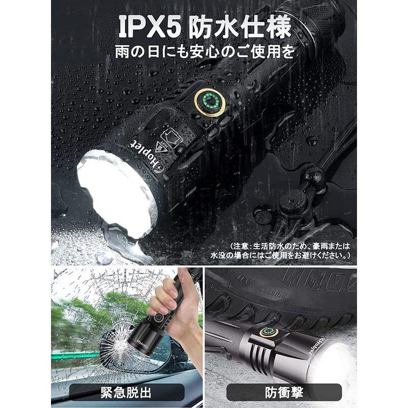 懐中電灯 LEDライト 高輝度チップ ズーム式 フラッシュライト IPX5防水