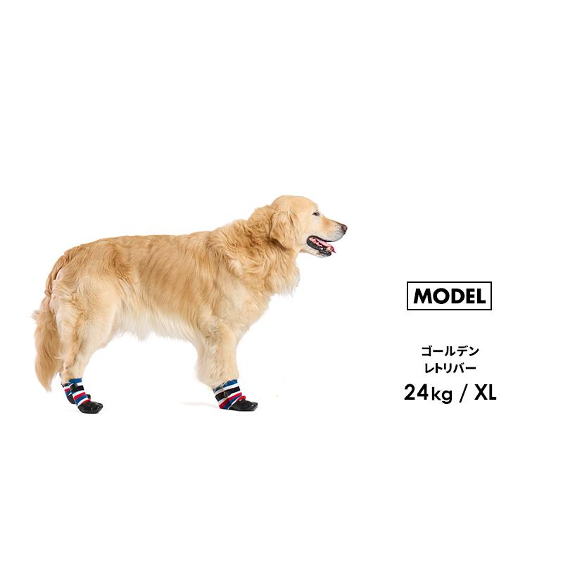 トリコロールラバーソックス SS S 犬 靴下 ソックス 4足 セット 小型