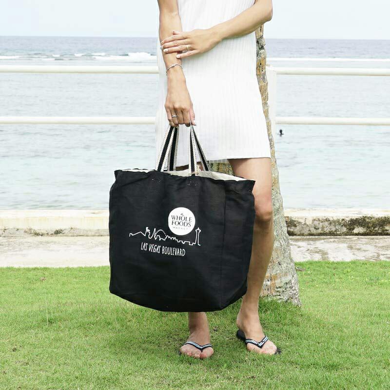 WHOLE FOODS MARKET ホールフーズマーケット ラスベガス限定 2wayエコバッグ ハワイ限定 ブラック ネイビー マーメイドグリーン ラスヴェガス デザイン[021-023] |  | 01