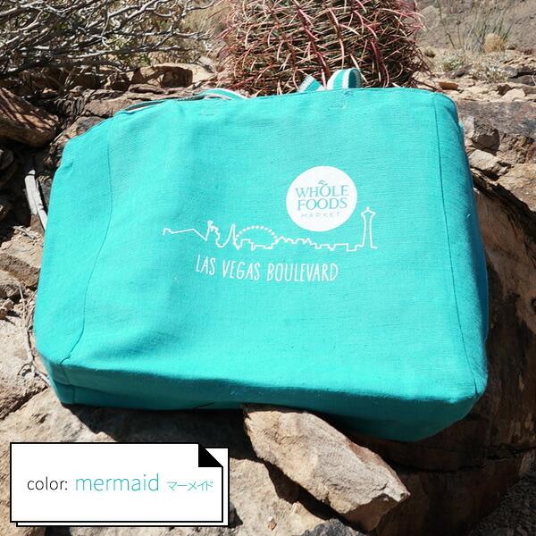 WHOLE FOODS MARKET ホールフーズマーケット ラスベガス限定 2wayエコバッグ ハワイ限定 ブラック ネイビー マーメイドグリーン ラスヴェガス デザイン[021-023] |  | 08