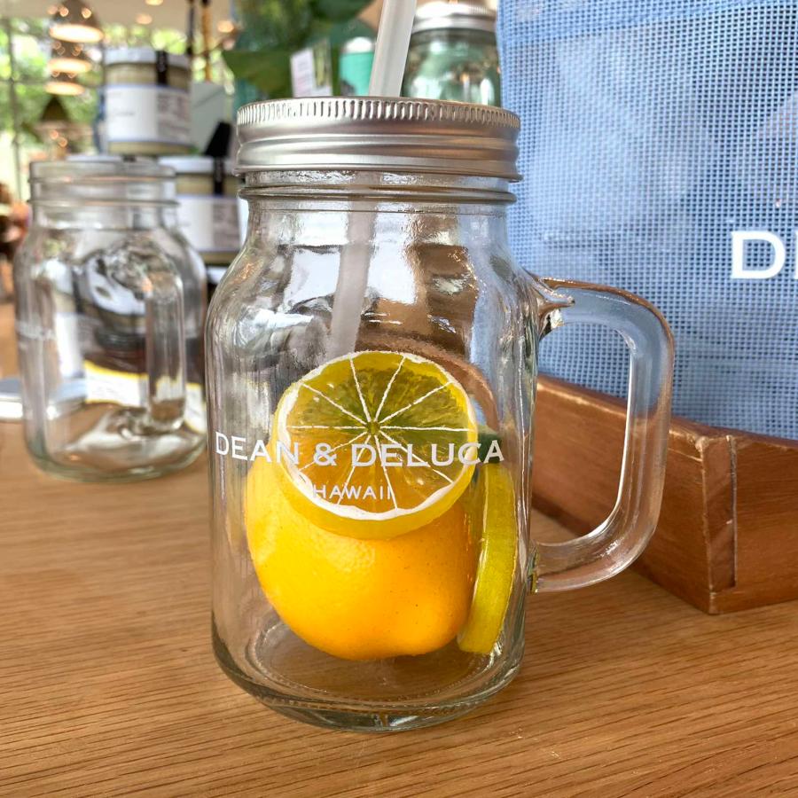 ハワイ限定【DEAN&DELUCA Hawaii 】メイソンジャー2個セット ハワイ限定 クリア ガラス ストロー付き メイソンジャー ハワイ直輸入