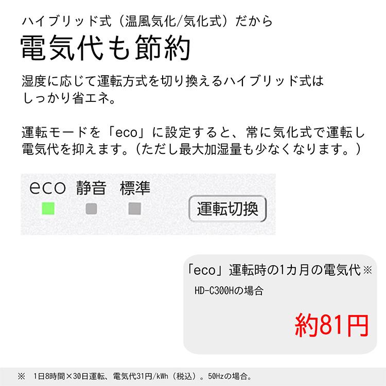 ダイニチ（Dainichi） 加湿器 HD-C300H-W ハイブリッド式(気化式×温風