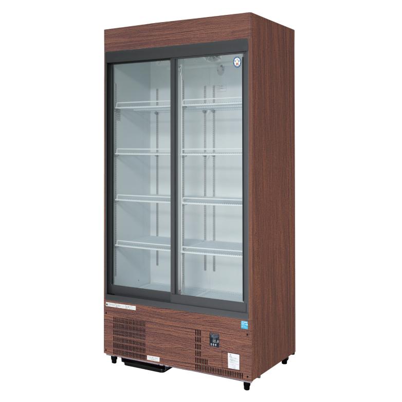 リーチイン冷蔵ショーケース　フクシマガリレイ　MSS-090GHMSR　新品　業務用　冷凍機内蔵型　冷蔵577L　幅900×奥行650×高さ1900(mm)　スライド扉　送料無料
