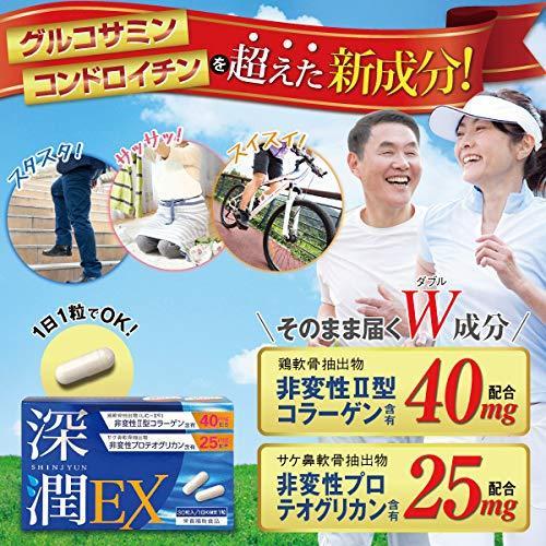 深潤EX（しんじゅんEX）30粒 非変性2型コラーゲン含有 : ライフ