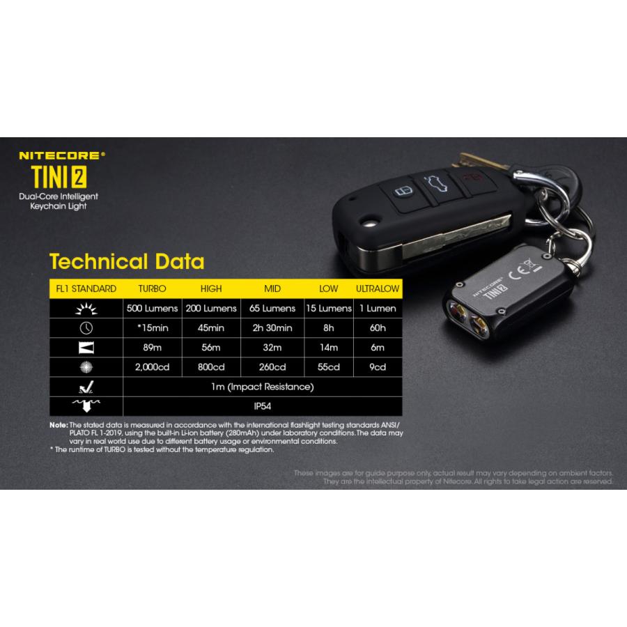 NITECORE（ナイトコア） TINI2 (ブラック) 小型でパワフルな小型軽量多