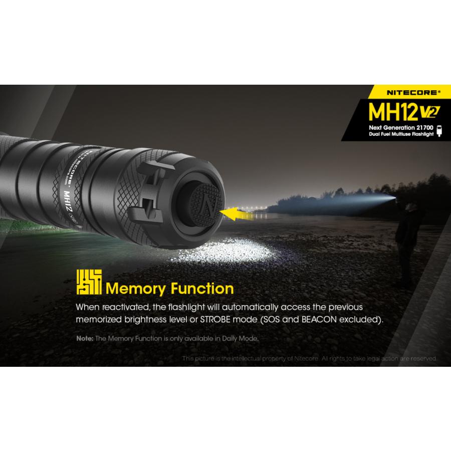 NITECORE（ナイトコア） MH12 v2 フラッシュライト 1200ルーメン CREE