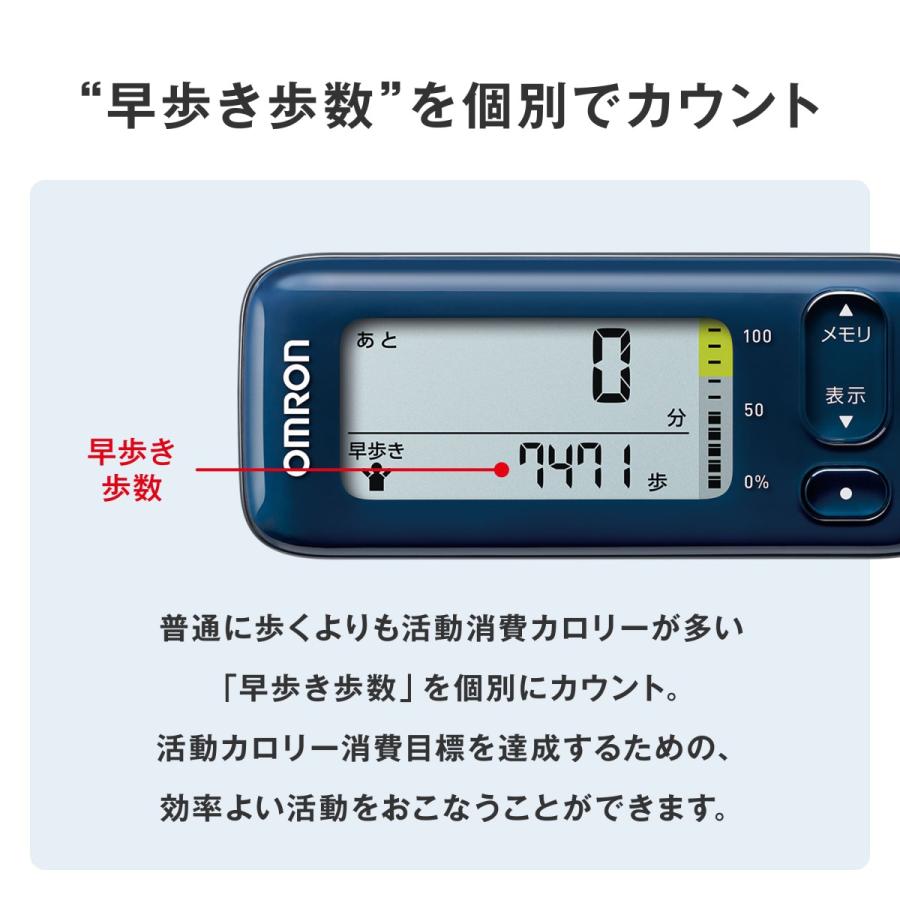 【公式】オムロン OMRON 活動量計 HJA-330-JDB 万歩計 ダークブルー 簡単 歩数計 カロリー メンズ レディース 高齢者 おすすめ 人気 送料無料｜life-rhythm｜05