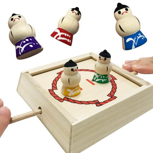 なつかし玩具入門セット トントン相撲 おうち ゲーム 木のおもちゃ 民芸玩具 すもう 力士 卓上ゲーム 日本製 (トントン相撲) | 