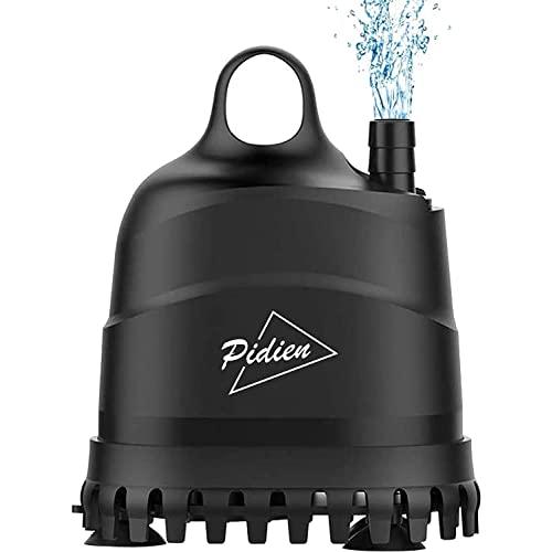 PiDiEn 水中ポンプ 水槽 排水ポンプ プール 水抜きポンプ ポンプ 給水 水換え 循環ポンプ 底部入水式 吐出量900L/H 最大揚程1. の商品画像