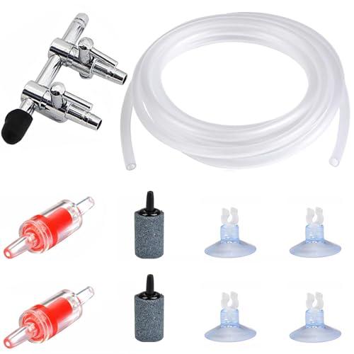 CTRICALVER エアチューブ 3分岐 & 逆流防止弁 キスゴム 水槽 エアー