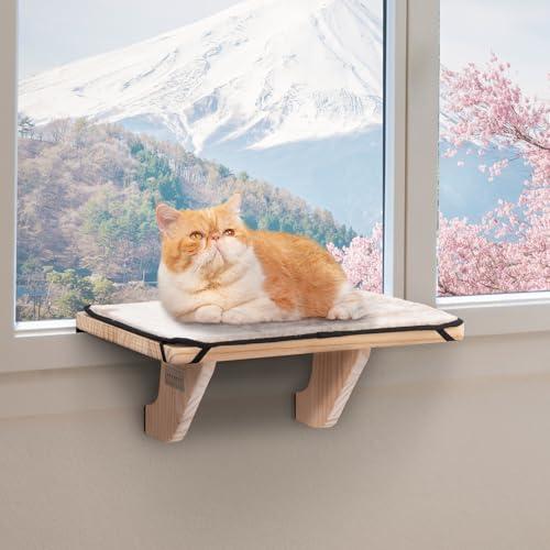 Petsfit 猫窓ベッド 窓用ハンモック 猫ハンモック 木製 しかっりした