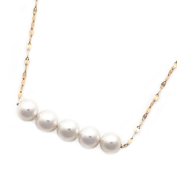 シニアファッション アコヤ真珠 ネックレス パールネックレス K18 ピンクゴールド 約5mm 約5ミリ珠 5個 あこや真珠 ペンダント シンプル パール 本真珠 お洒落無限大 Www Skylanceronline Com