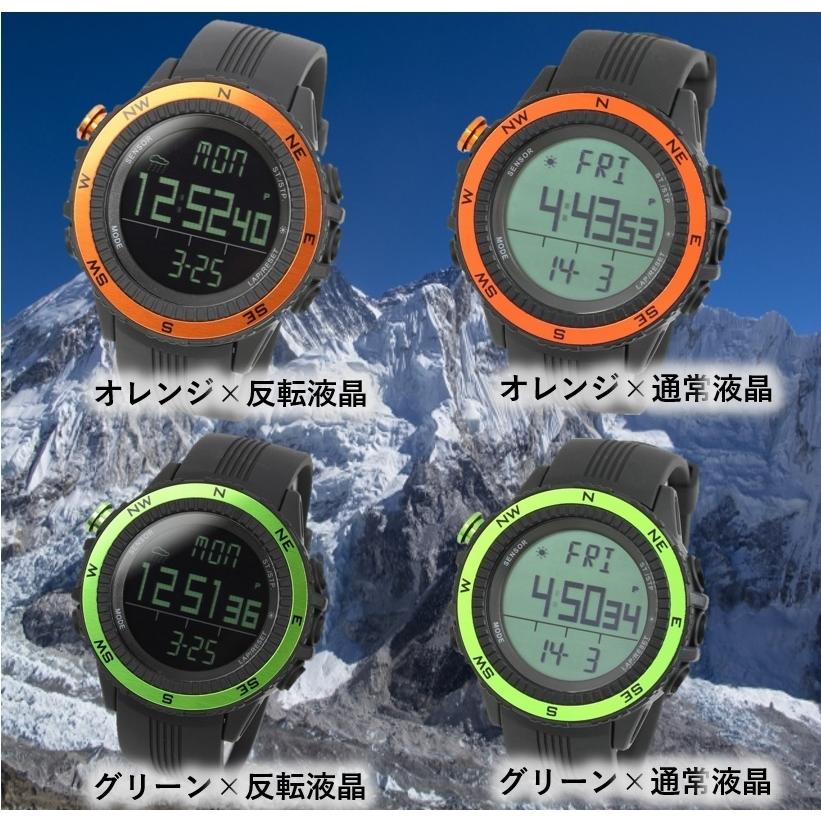 高度計付き腕時計 ラドウェザー オレンジ 反転液晶 メンズ デジタルウォッチ アウトドア 登山 時計 送料無料 Lad004 Or 京一屋ホームセンター 通販 Yahoo ショッピング