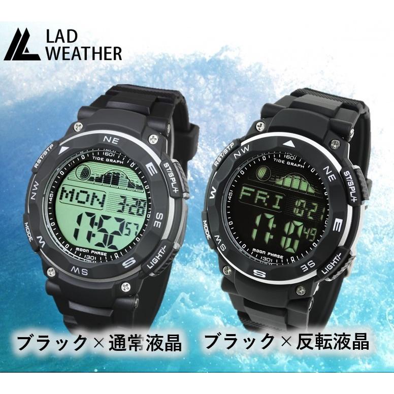 ダイバーズウォッチ ラドウェザー 100m防水 タイドグラフ搭載 ブラック 通常液晶 デジタルウォッチ 釣り サーフィン 送料無料 Lad019 Bk 京一屋ホームセンター 通販 Yahoo ショッピング