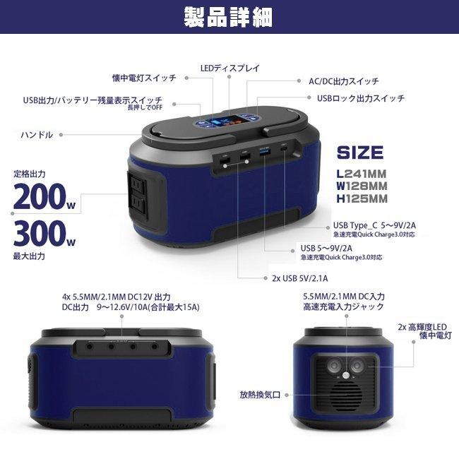 ポータブル電源 AQCCESS AQ420SB 大容量 222Wh 60000mAh 蓄電池 家庭用
