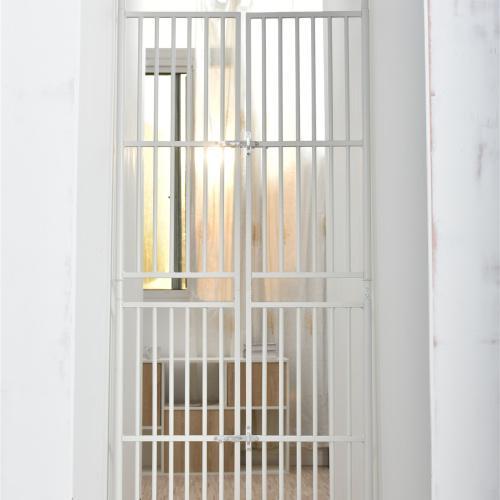 ペット ドア ケージ 留守番 保護 ネコ 脱走防止 柵 フェンス 脱走防止 猫用 多頭飼い 多頭 スチール ペットケージ 新生活 脱走防止