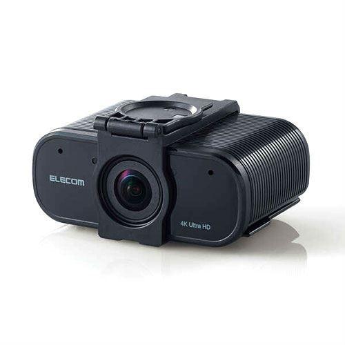 エレコム WEBカメラ 4K対応 830万画素 オートズーム機能付 ブラック UCAM-CX80FBBK