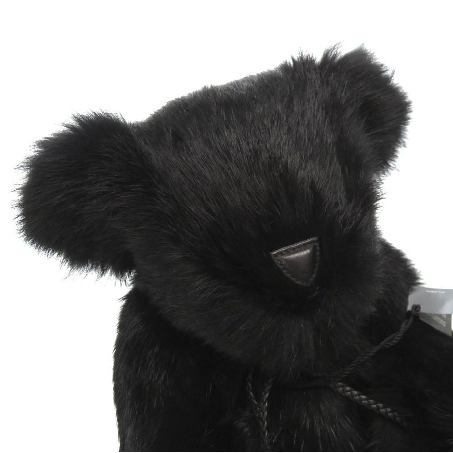未使用 グッチ テディベア ファー ブラック クマ ぬいぐるみ 黒 0160