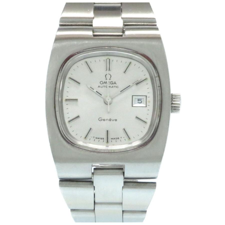 オメガ ジュネーブ デイト cal.684 自動巻き 腕時計 SS シルバー 0033  
