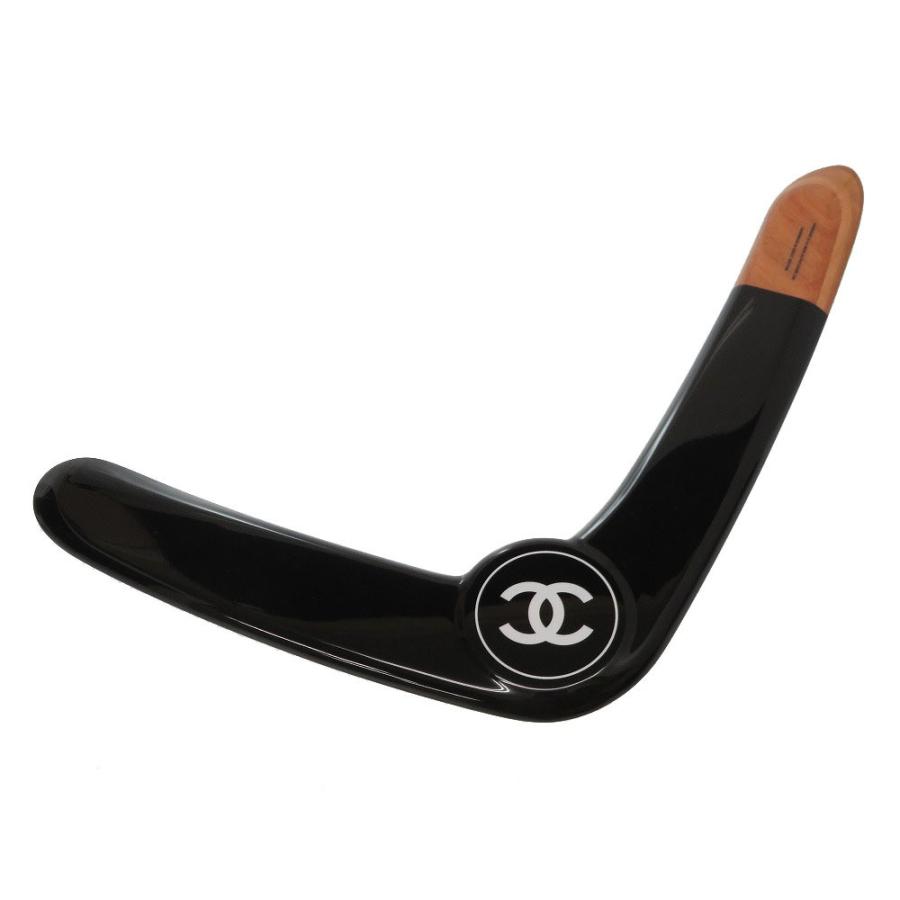 中古品 未使用 シャネル ブーメラン ウッド プラスチック ブラック ココマーク 黒 0141 CHANEL 【MYK4168085920】(148500円)