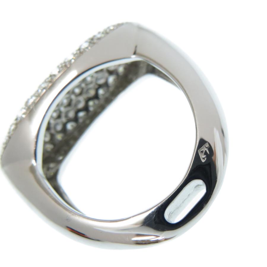 新品同様 エルメス エトリエール 鐙 K18WG ダイヤ リング 指輪 ダイヤモンド/750 サイズ49 アブミ エトリール アクセサリー 0001  HERMES