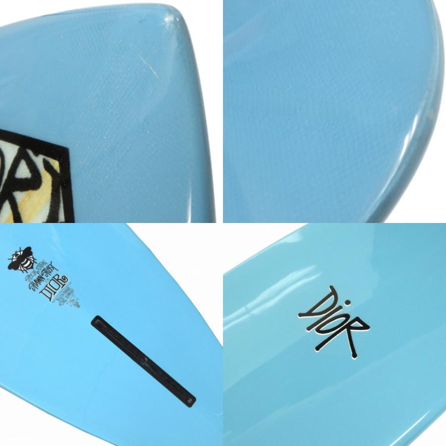Dior - 未使用 ディオール ステューシー コラボ サーフボード ブルー BEE シグネチャー ロゴ 0062【中古】Dior STUSSY 未使用 ディオール ステューシー コラボ サーフボード ブルー BEE
