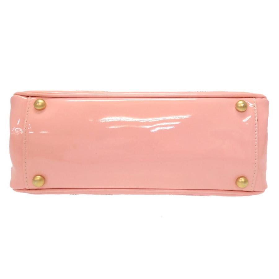 安いそれに目立つ 美品 シャネル エナメル ピンク トリプル ココマーク 9番台 ハンドバッグ バッグ 0089 CHANEL