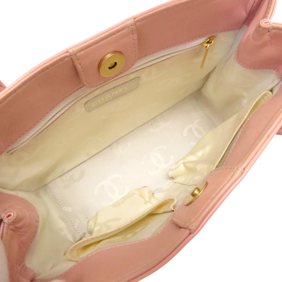 安いそれに目立つ 美品 シャネル エナメル ピンク トリプル ココマーク 9番台 ハンドバッグ バッグ 0089 CHANEL