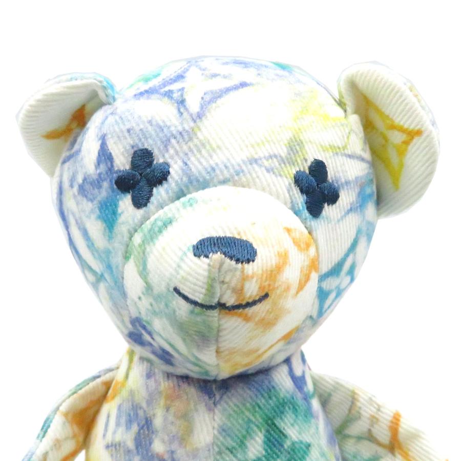 新品同様 ルイヴィトン モノグラム ドゥドゥ ルイ GI0502 ぬいぐるみ オーガニックコットン ブルー LV 0209 LOUIS VUITTONの画像