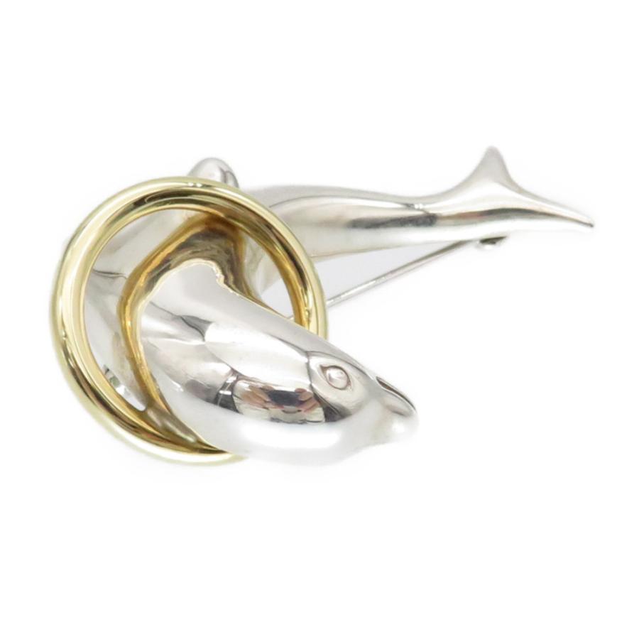 TIFFANY&Co.（ティファニー） 美品 イルカ ブローチ ドルフィン K18YG