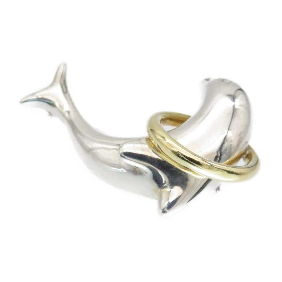 TIFFANY&Co.（ティファニー） 美品 イルカ ブローチ ドルフィン K18YG