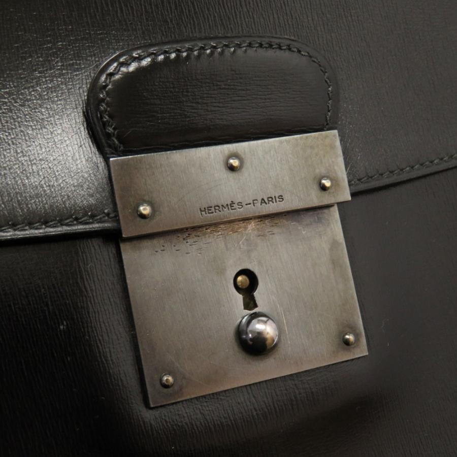 エルメス キリウス ボックスカーフ ブラック パラジウム金具 〇L刻印  
