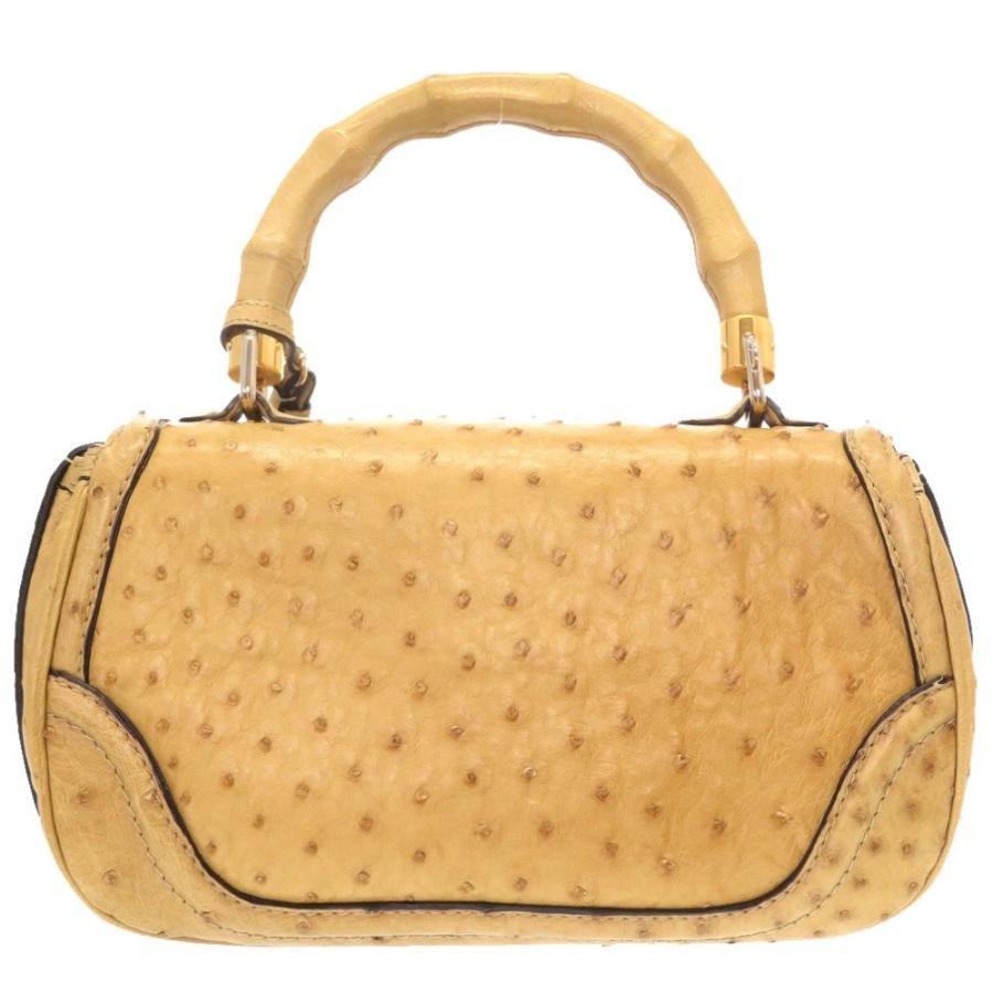 GUCCI 美品 グッチ オーストリッチ バンブー ベージュ フリンジ GUCCI 美品 グッチ オーストリッチ バンブー ベージュ フリンジ