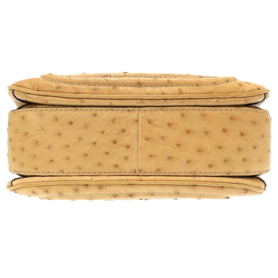 GUCCI（グッチ） 美品 オーストリッチ バンブー ベージュ フリンジ