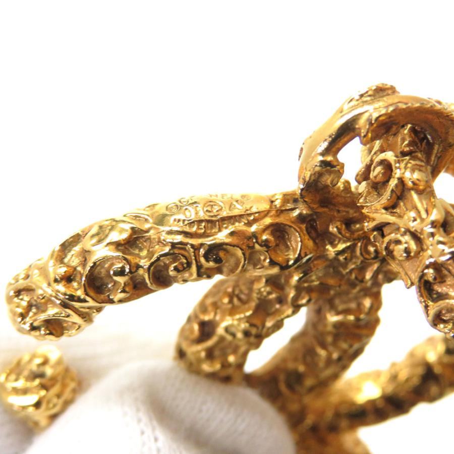 美品 シャネル 溶岩 ココマーク ヴィンテージ 93A ゴールドチェーン  