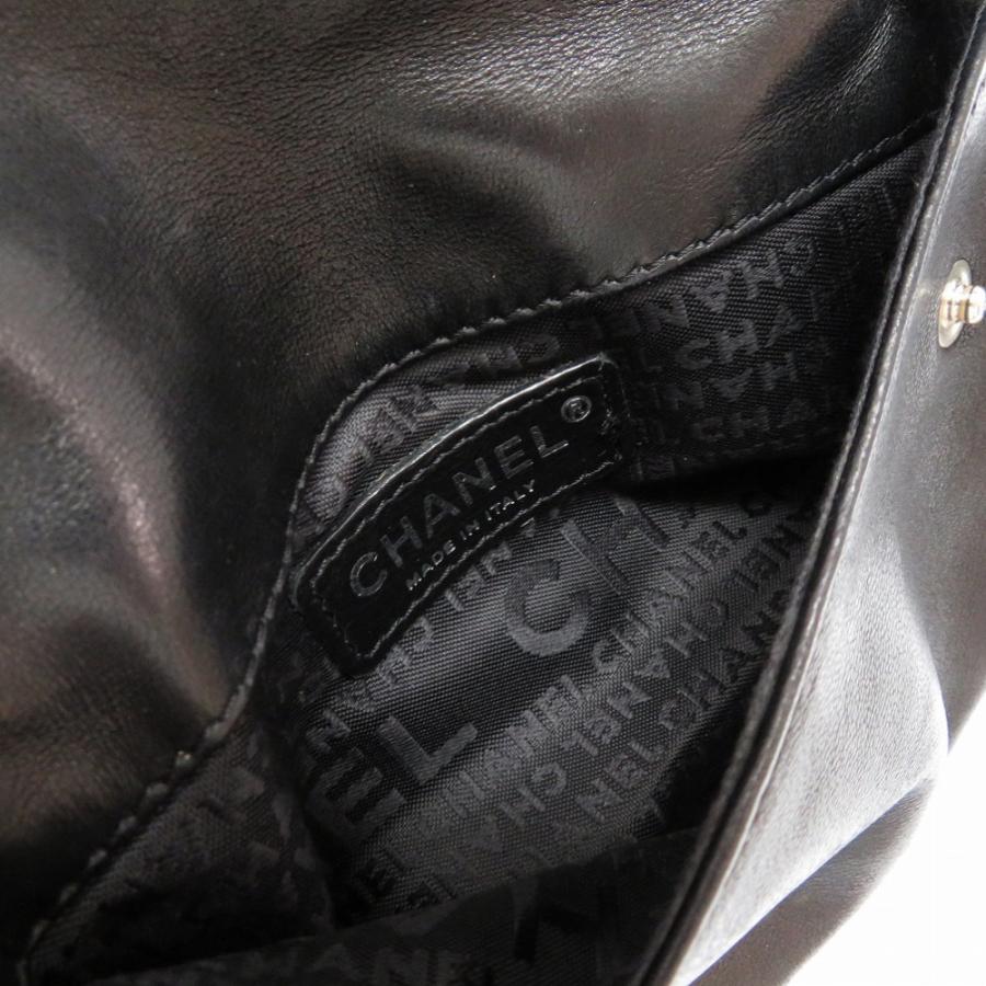 CHANEL 美品 シャネル ジャケットバッグ ラムスキン ブラック CHANEL 美品 シャネル ジャケットバッグ ラムスキン ブラック