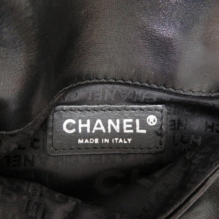 CHANEL 美品 シャネル ジャケットバッグ ラムスキン ブラック CHANEL 美品 シャネル ジャケットバッグ ラムスキン ブラック
