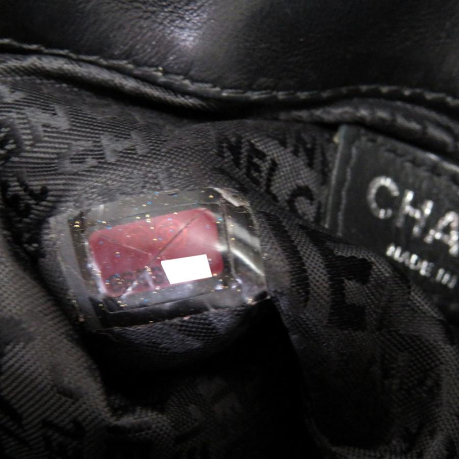 CHANEL 美品 シャネル ジャケットバッグ ラムスキン ブラック CHANEL 美品 シャネル ジャケットバッグ ラムスキン ブラック