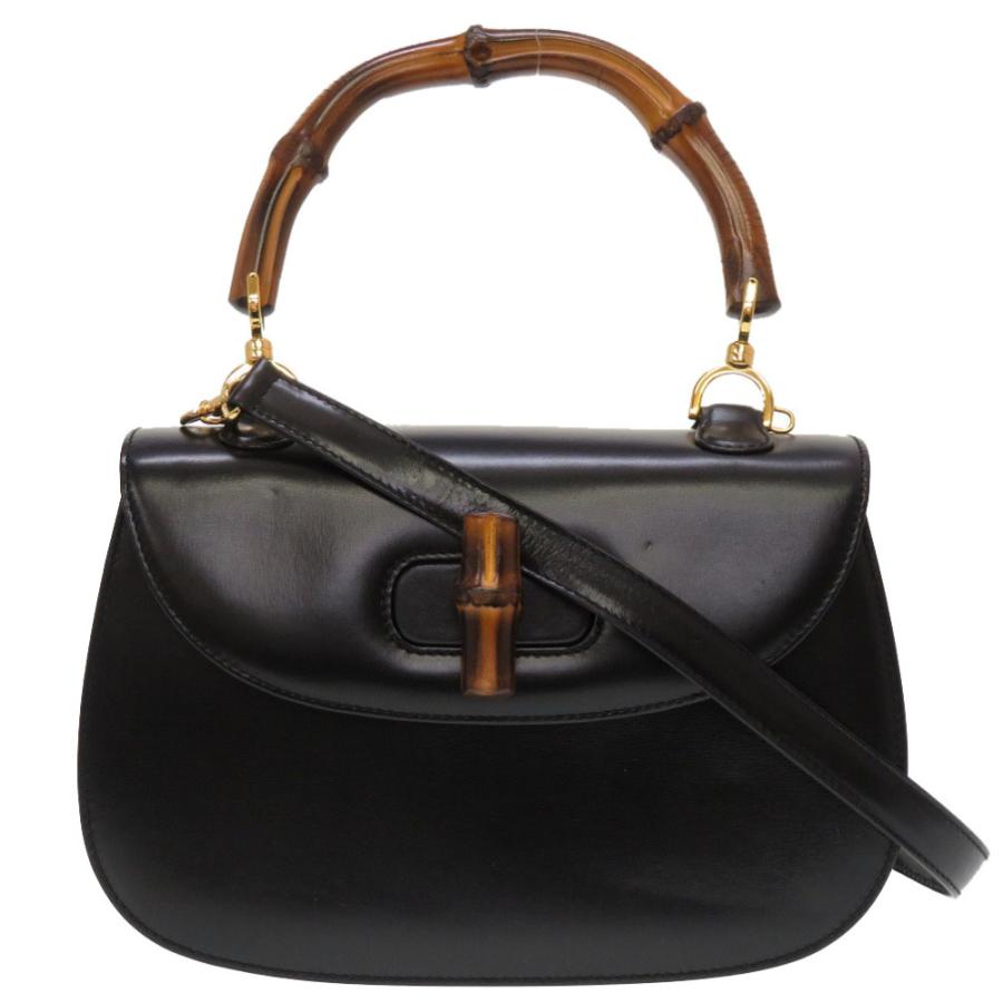 GUCCI 新品同様 グッチ バンブー ブラック 000 46 0633 GUCCI 新品同様 グッチ バンブー ブラック 000 46 0633