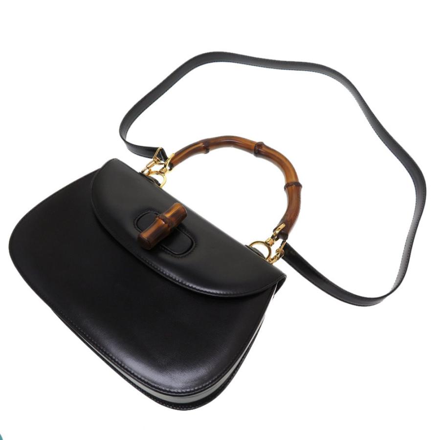 GUCCI 新品同様 グッチ バンブー ブラック 000 46 0633 GUCCI 新品同様 グッチ バンブー ブラック 000 46 0633