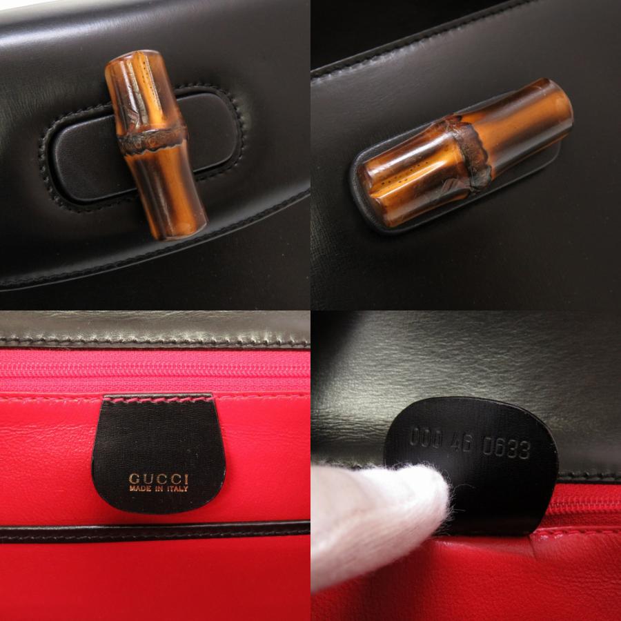 GUCCI 新品同様 グッチ バンブー ブラック 000 46 0633 GUCCI 新品同様 グッチ バンブー ブラック 000 46 0633