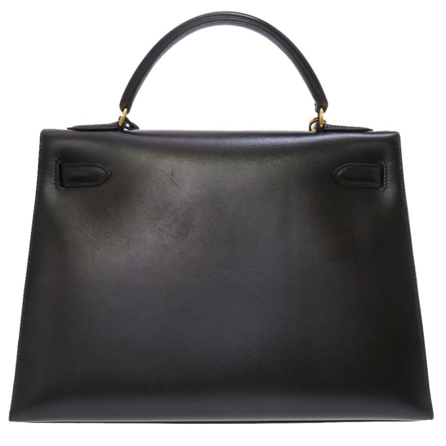 【美品】HERMÈS エルメス ケリー 32 ブラック ゴールド金具 エルメス HERMES ケリー32 □F刻印 (2002年製) ブラック