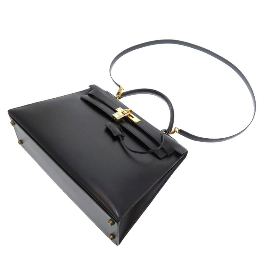 【美品】HERMÈS エルメス ケリー 32 ブラック ゴールド金具 HERMES エルメス ケリー32 ブラック GP ゴールド金具 ○V刻印