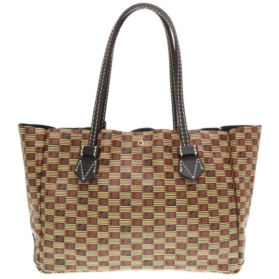 新品同様 モロー パリ モノグラム レザー ブラウン ブラック トート  