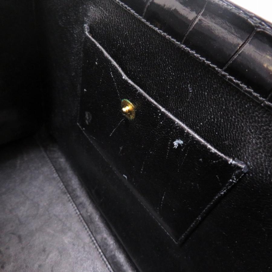 FENDI（フェンディ） 美品 クロコダイル ブラック ゴールド金具