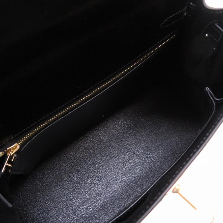 HERMES（エルメス） 未使用 ケリー25 外縫い ボックスカーフ ブラック