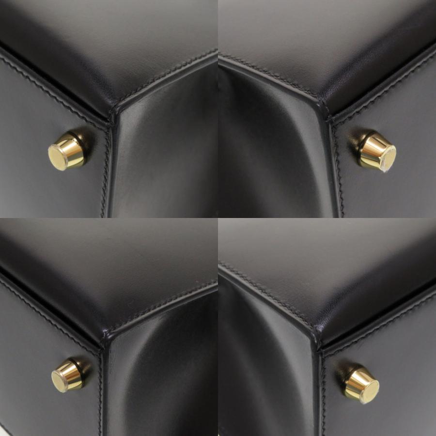 HERMES（エルメス） 未使用 ケリー25 外縫い ボックスカーフ ブラック