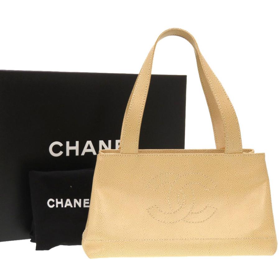 CHANEL（シャネル） 美品 キャビアスキン ベージュ 7番台 ココマーク
