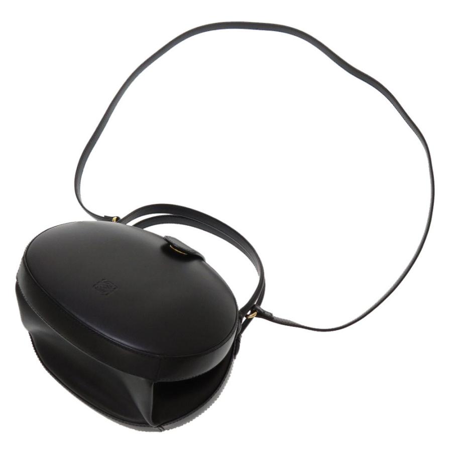 LOEWE 美品 ロエベ 丸型 アナグラム レザー ブラック 2WAY LOEWE 美品 ロエベ 丸型 アナグラム レザー ブラック 2WAY