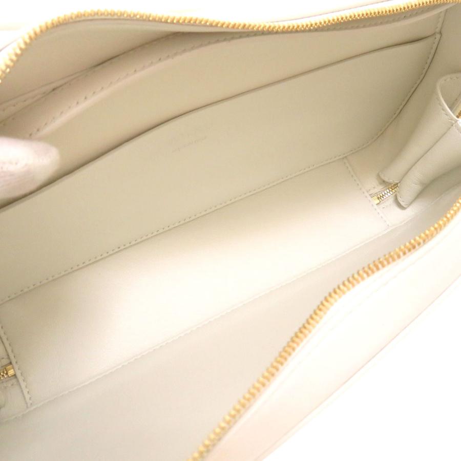 JIL SANDER 未使用 ジルサンダー レザー ホワイト ゴールド金具